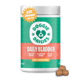 Doggie Dailies cranberry supplement bottle promotes urinary health support