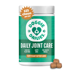Doggie Dailies hip and joint chews bottle, easy daily treat for joints