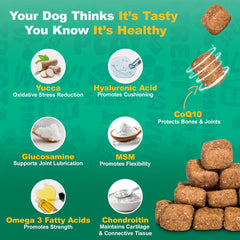Palatable Doggie Dailies chews with inviting texture for easy chewing.