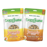 Doggijuana treats bag closeup showing premium ingredients for calm training
