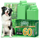 Doggo Doug Puppy Pads XL with bamboo pattern for easy potty training and a tidy space.