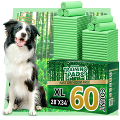 Doggo Doug Puppy Pads XL with bamboo pattern for easy potty training and a tidy space.