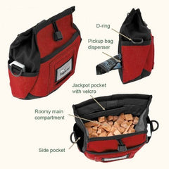 Doggone Good Rapid Rewards belt clip keeps the bag secure during training.
