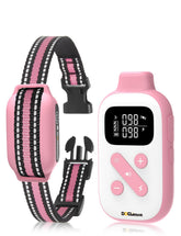 DOGLinsen 2in1 bark collar closeup showing slim pink unit for versatile training