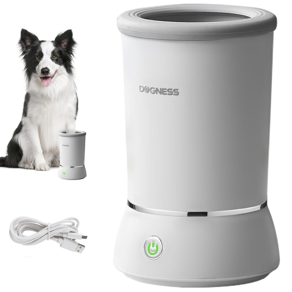 DOGNESS W01 top view shows compact paw cleaner for small to medium dogs.