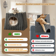 Dogpals cat house lower hiding apartment creates a snug hideaway for cats.