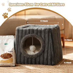Dogpals cat house with MDF frame for durable, stylish support.