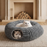 Dogpals cat tunnel bed open tunnel for playful exploration.