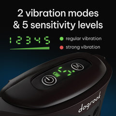 DogRook collar with microphone sensor highlighting smart bark detection features.