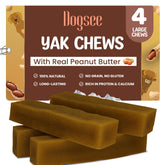 Dogsee Himalayan Yak Chew with Peanut Butter pack shot highlights a protein-rich treat for muscle maintenance.