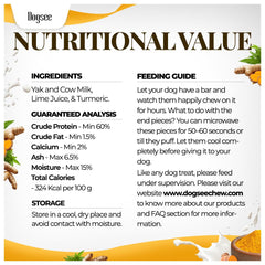 Dogsee natural ingredients milk base using yak and cow milk.