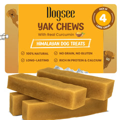 Dogsee Yak Cheese Himalayan bars for large dogs with long-lasting chewing.