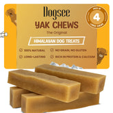 Dogsee Yak Cheese Himalayan chews in a 1lb pack, ideal for large breeds.