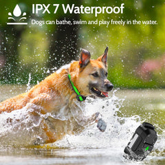 DogStop remote with 3300ft range enables effective training in open spaces.