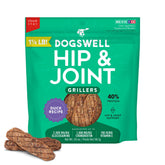 Dogswell Hip and Joint Grillers front pack showing protein-rich duck treats for mobility