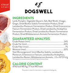 DOGSWELL Lamb jerky texture close-up highlights chewy protein-rich snack