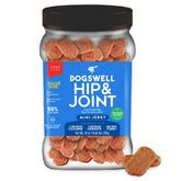 Dogswell hip and joint mini jerky jar shows mobility support for dogs.