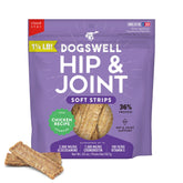 Dogswell hip joint soft strips in a 20 oz pouch support active dogs.