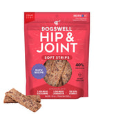 Dogswell Hip & Joint Soft Strips front packaging for active dogs