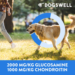 Dogswell hip-joint US-made label highlights quality ingredients.