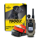 Dogtra 1900X dual-dog e-collar remote for synchronized recalls.