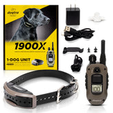 Dogtra 1900X e-collar receiver on dog for precise training control