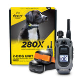 Dogtra 280X remote front display for clear control during training sessions.