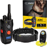 Dogtra ARC collar receiver on a dog's neck for consistent training contact