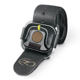 Dogtra HANDSFREE Square mounted on wrist strap for discreet hands-free training control.