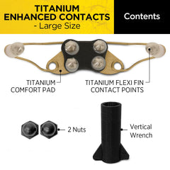 Dogtra Titanium Contacts Large with wire forms included for easy installation and secure fit.