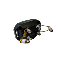 Dogtra titanium winged points side fit showing secure contact on movement.