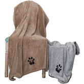Dogvingpk extra large grey towel for quick drying after baths on big dogs
