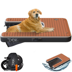DOK Dog-DOK inflatable dock platform top view with non-slip EVA surface for safe water access