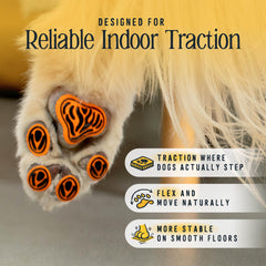 DOK TigerToes anti-slip traction on hardwood floors supports indoor mobility.