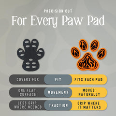 DOK TigerToes paw grips ready for quick, no-trim application.