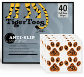 DOK TigerToes paw grips packaging showing ready-to-use senior dog solution.