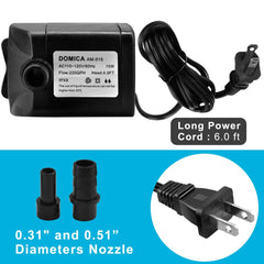 DOMICA compact dimensions for concealment in small water features