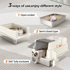 Donlinno XXXL lid with 180-degree flip door for quick scooping.