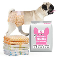 Dono female dog diapers pack 60 for small to medium dogs, secure and comfortable fit.