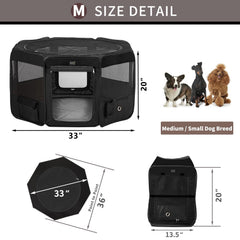 DONORO portable carrying case for travel-ready pet pen storage