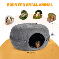 DOOKRON guinea pig bed with two-function design for hiding and resting.
