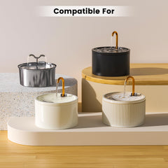 DOOOB carbon filter for cat fountain reduces odors and improves taste.