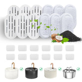 DOOOB Cat Fountain Filter packaging shows 12 filters and 12 sponges for easy replacement.