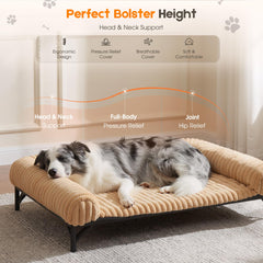 DOPEDIO elevated bed shows anti-slip feet for stable lounging during naps.