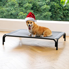 DOPEDIO elevated outdoor dog bed with breathable frame for medium dogs.