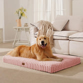 DOPEDIO orthopedic dog bed in pink with egg-crate foam for large dogs