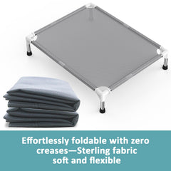 Dopliv bed with anti-slip feet for stable use on varied surfaces.