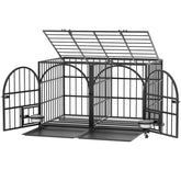 Dosker 42-inch heavy-duty crate, front view, showing robust metal frame for large dogs.