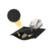 DOTPURFECT cat litter mat with honeycomb double-layer traps litter and protects floors.
