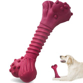 Doudele indestructible rubber dog toy in action for aggressive chewers.